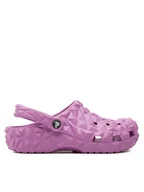 Klapki i japonki damskie - Crocs Klapki Classic Geometric Clog 209563 Niebieski - miniaturka - grafika 1