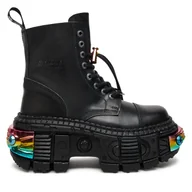 Glany damskie - Glany NEW ROCK M-WALL083CCT-S8 Czarny - miniaturka - grafika 1