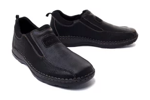 RIEKER 05363-00 black, półbuty/mokasyny męskie - Rieker - Półbuty męskie - miniaturka - grafika 1