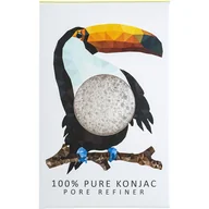 Akcesoria do oczyszczania twarzy - Konjac Sponge Konjac Sponge Gąbka Mini Rainforest Tukan biała 100% czysty Konjac - miniaturka - grafika 1