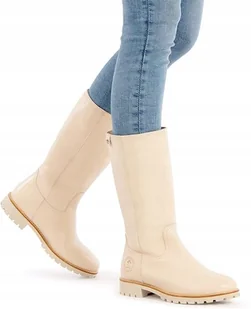 PANAMA JACK KOZAKI DAMSKIE KREMOWE WSUWANE 37 JOA - Kozaki damskie - miniaturka - grafika 1