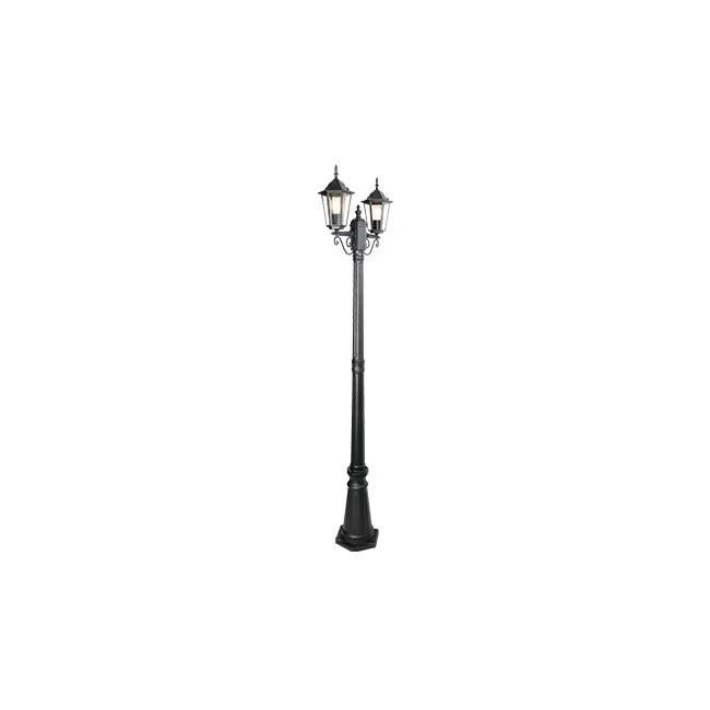 Czarna lampa LED ogrodowa 2xE27 Victoria 237,5cm 8405 LVT