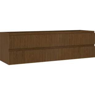 Mexen Rivel szafka łazienkowa podumywalkowa 160 cm, 2 szuflady, ryflowana , orzech - 91A20-16047-2-BFF86 - Szafki łazienkowe - miniaturka - grafika 1