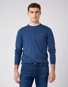 Swetry męskie - Wrangler Crew Knit Dark Denim W8A02Pxtg-2Xl - miniaturka - grafika 1