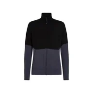 Bluzy męskie - Bluza męska Icebreaker Merino 400 RealFleece Descender LS Z Black/Graphite/Cb M - miniaturka - grafika 1
