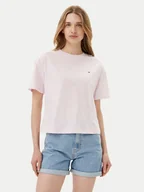 Koszulki i topy damskie - Tommy Hilfiger T-Shirt UW0UW05763 Różowy Regular Fit - miniaturka - grafika 1