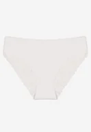 Majtki damskie - Białe Majtki Bezszwowe Figi Ozdobione Koronką Zeiella - miniaturka - grafika 1