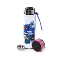 Bidony dla dzieci - Bidon 450ml Minecraft Axolotl z termometrem Bot344 - miniaturka - grafika 1