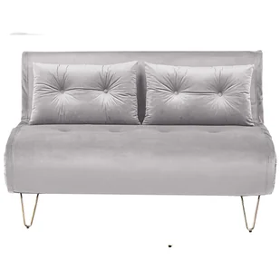Sofa welurowa rozkładana 2-osobowa szara VESTFOLD - Sofy i kanapy - miniaturka - grafika 1