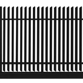 Ogrodzenia - Polbram Brama przesuwna Negros 4x1,5 m lewa automat czarna - miniaturka - grafika 1