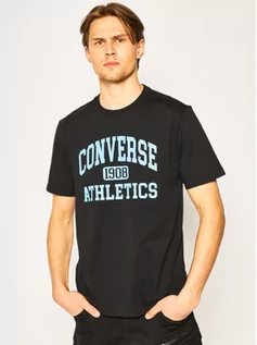 Koszulki i topy damskie - Converse T-Shirt Varsity Wordmark Tee 10019071-A01 Czarny Regular Fit - grafika 1