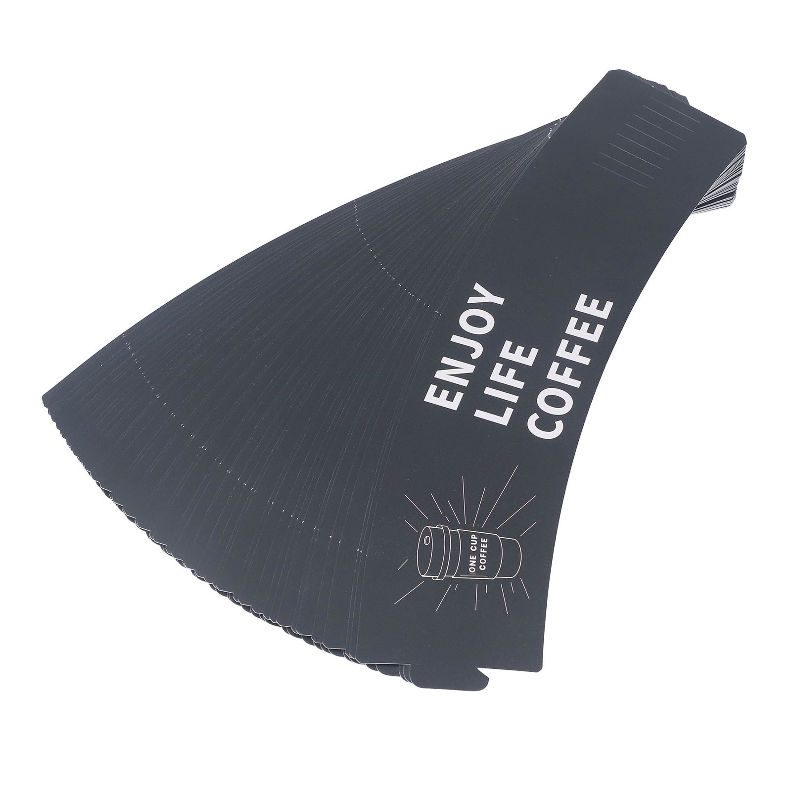 50 sztuk rękawów na kubki do kawy regulowany papierowy uchwyt termoizolacyjny na kubek do napojów kawa herbata mleczna