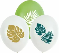 Dekoracje i nakrycia stołu na imprezę - Balony lateksowe Tropikalne Liście - 27,5 cm - 6 szt. - miniaturka - grafika 1