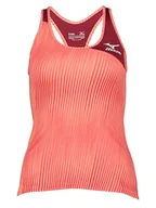 Koszulki sportowe damskie - Mizuno Top sportowy "Amplify" w kolorze pomarańczowo-czerwonym - miniaturka - grafika 1