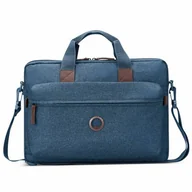 Torby na laptopy - Delsey Maubert 2.0 Briefcase 40 cm przegroda na laptopa blau - miniaturka - grafika 1