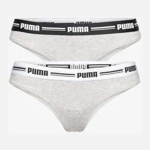 Komplet damskich majtki stringi 2 sztuki Puma Women String 2p Hang 90785005 L Szary (8718824911748) - Majtki damskie - miniaturka - grafika 1