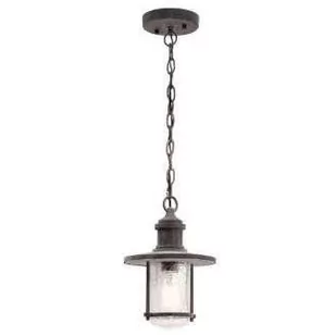 Kichler Zewnętrzna LAMPA wisząca RIVERWOOD KL/RIVERWOOD8/M Elstead tarasowa OPRAWA zwis na łańcuchu IP44 wyblakły cynk KL/RIVERWOOD8/M - Lampy ogrodowe - miniaturka - grafika 1