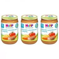 Dania dla dzieci - Hipp Kluseczki z pomidorami i cielęciną po 9. miesiącu zestaw 3 x 220 g Bio - miniaturka - grafika 1