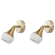 Lampy sufitowe - Beliani Zestaw 2 lamp ściennych złoty ANTLER I - miniaturka - grafika 1