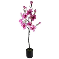 Sztuczne drzewka - Leaf Design UK Realistyczne sztuczne drzewo kwiatowe, 140 cm różowa magnolia - miniaturka - grafika 1