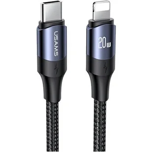 USAMS Kabel U71 USB-C na Lightning 2m 20W PD Fast Charge czarny/black SJ522USB01 (US-SJ522) - Kable USB - miniaturka - grafika 1