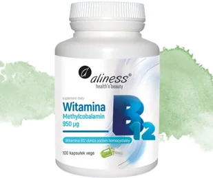 WITAMINA B12 (metylokobalamina) ALINESS 100 kapsułek - Witaminy i minerały - miniaturka - grafika 1
