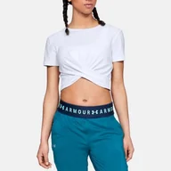 Koszulki i topy damskie - Under Armour Koszulka damska Lightweight Lux Crop Tee biaa r. XL (1305484-100) - miniaturka - grafika 1