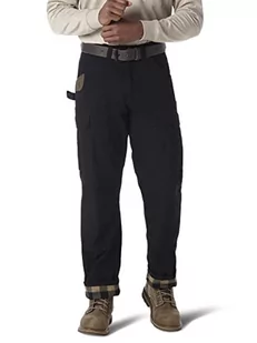 Wrangler Męskie Riggs odzież robocza duże i wysokie flanelowe wyściełane rip stop bojnik spodnie narzędzie robocze, Czarny, 40W / 34L - Koszulki męskie - miniaturka - grafika 1