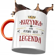 Kubki - Kubek Pomarańczowy Dla Kuzynki na Urodziny Prezent z Nadrukiem ze Zdjęciem + Opakowanie na prezent (wzór 03) - miniaturka - grafika 1