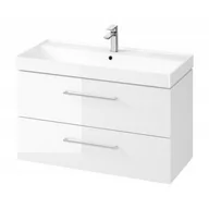 Szafki łazienkowe - Cersanit Larga SET B659 umywalka 100x46 cm z szafką 100 cm wiszącą biała S801-437 - miniaturka - grafika 1