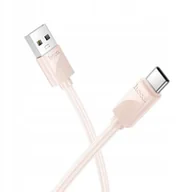 Kable USB - Kabel USB A do USB C Hoco 3A 1 m X114 różowy - miniaturka - grafika 1