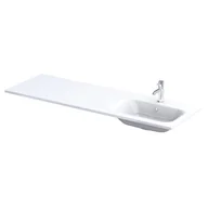Umywalki - Umywalka meblowa Oristo Are 141x46 cm prostokątna prawa biały połysk UME-AR-140-92-P - miniaturka - grafika 1
