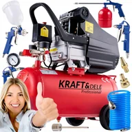 Sprężarki i kompresory - KOMPRESOR 24L + ZESTAW PNEUMATYCZNY KD400 K3 - miniaturka - grafika 1