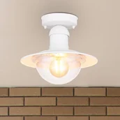 Lampy ogrodowe - Zewnętrzna lampa sufitowa Linda, biała - miniaturka - grafika 1