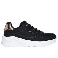 Buty dla dziewczynek - Buty dziecięce Skechers Uno Lite 310384LBLK - czarne - miniaturka - grafika 1