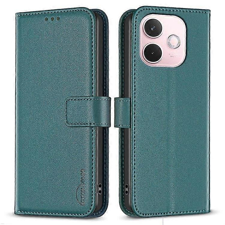 Dla Oppo A5 Pro / Oppo A5 Pro 5G Etui Portfel Folio Flip Skórzany Pokrowiec Zielony