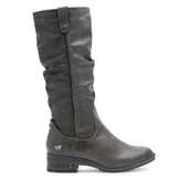 Kozaki damskie - Kozaki Mustang 1293-602 Szary - miniaturka - grafika 1