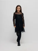 Sukienki i spódniczki dla dziewczynek - Reserved - Dwuwarstwowa sukienka - czarny - miniaturka - grafika 1