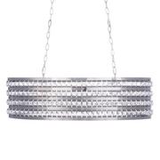 Lampy sufitowe - Beliani Lampa wisząca srebrna kryształ CAVONE Chrom - miniaturka - grafika 1