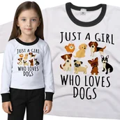 Piżamy dla dziewczynek - Piżama dziecięca Dziewczyna Która Kocha Psy 86/92 - VoloDonum - miniaturka - grafika 1