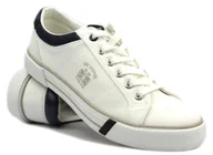 Trampki męskie - Trampki męskie przed kostkę - Lee Cooper LCW-24-02-2145, białe - miniaturka - grafika 1