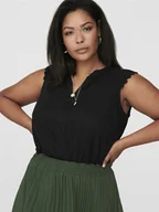 Bluzki damskie - ONLY Carmakoma Bluzka w kolorze czarnym - miniaturka - grafika 1