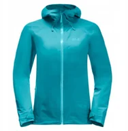 Kurtki i kamizelki sportowe damskie - Jack Wolfskin Highest Peak 3l Jkt W 1115121-1221 Niebieskie XXL - miniaturka - grafika 1
