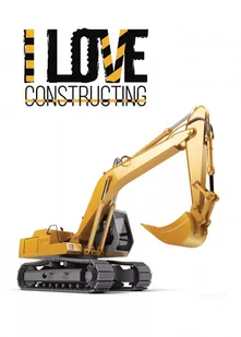 Koc Polar 100X140 Koparka I Love Constructing - Koce - miniaturka - grafika 1