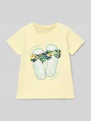 Koszulki dla dziewczynek - T-shirt z detalem z logo model ‘FIWI’ - miniaturka - grafika 1