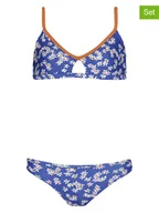 Koszulki i topy damskie - Barts Bikini "Moave Crop Top" w kolorze niebiesko-biało-pomarańczowym - miniaturka - grafika 1