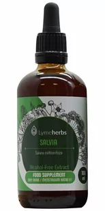 Lymeherbs, Salvia (Szalwia czerwona) ekstrakt bezalkoholowy 1:1, 100ml - Suplementy naturalne - miniaturka - grafika 1