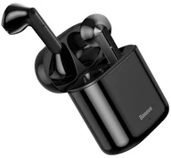 Słuchawki - Słuchawki Bezprzewodowe Douszne + Etui Ładujące Czarne Encok W09 Baseus - miniaturka - grafika 1