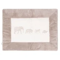 Maty edukacyjne - Jollein mata niemowlÄ™ca dwustronna do zabawy 95x75 cm Safari ANIMALS Nougat - miniaturka - grafika 1