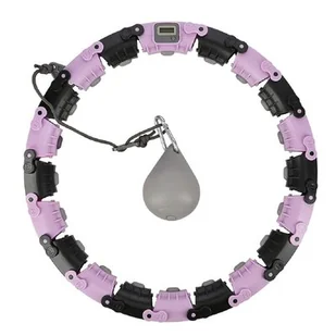 HULA HOP Z OBCIĄŻNIKIEM I LICZNIKIEM FH04 VIOLET/BLACK  STOCK - Pozostały sprzęt i akcesoria do ćwiczeń - miniaturka - grafika 1